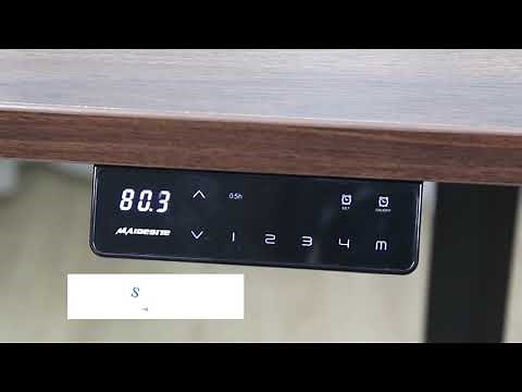 How to set Maidesite electric standing desk's smart touch panel