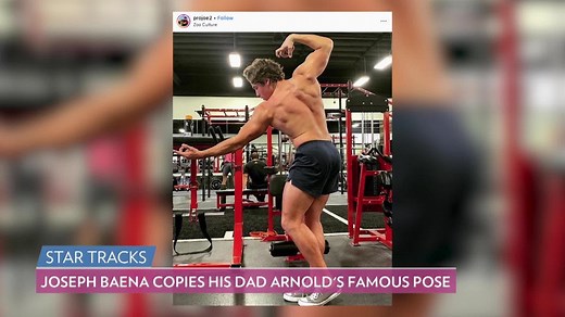 Arnold Schwarzenegger's Son Joseph Baena Shows Off His Muscles & Recreates His Dad's Classic Pose