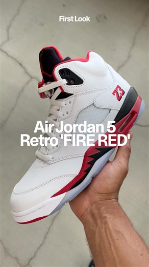 GOAT Sneakers | ❤️‍🔥 FIRE RED 5s ❤️‍🔥 Fall’s biggest release is here. Complete with original Nike Air branding on the heel and the rare black satin... | Instagram