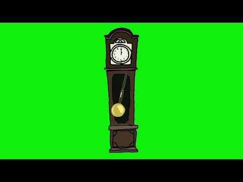 Grandfather clock green screen