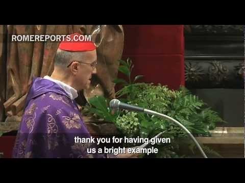 Emotional Cardinal Bertone to Pope: you brought God to man and man to God