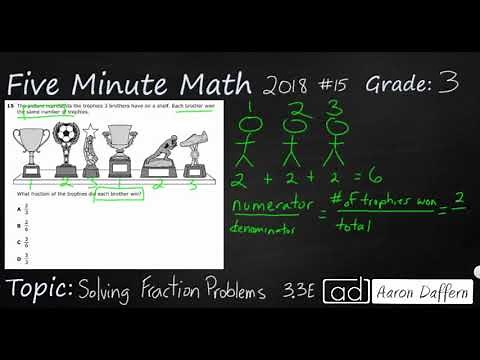 3rd Grade STAAR Practice Solving Fraction Problems (3.3E - #2)