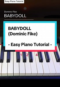 Babydoll (Dominic Fike) — Easy Piano Tutorial