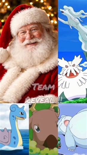 santa claus pokemon team reveal!! #pokemon #anime #trending