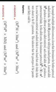An example of multiple alleles is seen at a locus that determin... | Filo