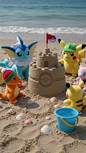 🏰 Pokémon Council Builds the Ultimate Beach Castle! 🌊✨
