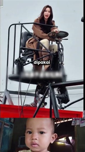 Cewek ini punya sepeda titan seharga 700jtdia punya sepeda dan mobil raksasa #funny #shorts