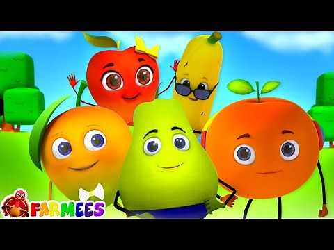 Five Little Fruits | Fruit Song | Kindergarten Rhymes & Kids Songs | Cartoon Videos by Farmees