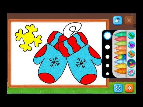 “Coloring Christmas Mittens 🧤❄️ | Learn Colors for Kids | Tiny Color Tales”