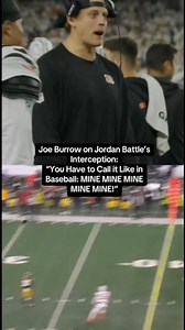 369K views · 2.4K reactions | Joe Burrow with a hilarious reaction to Jordan Battle’s interception in the #Bengals’ win over the #Steelers on Thursday Night Football! • • Video: Courtesy of Bengals | Cincinnati Bengals Talk | Facebook