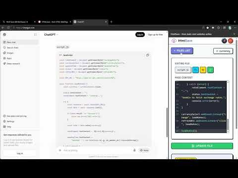 HTMLSave extension made the development phase easier.