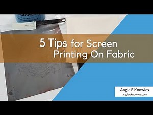 5 Tips for Screen Printing on Fabric