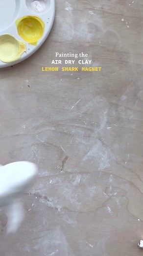 Naming My Air Dry Clay Lemon Shark - Fun Clay Magnet Tutorial