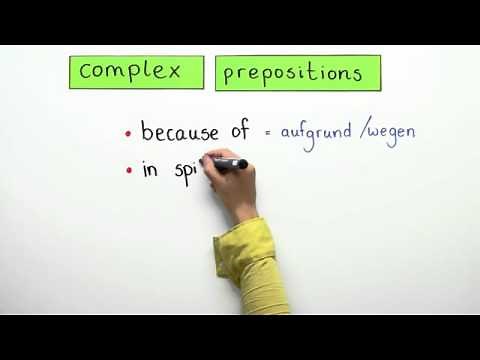 Complex prepositions | Englisch | Grammatik