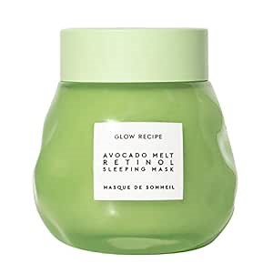 Glow Recipe Avocado Melt Retinol Sleeping Mask - Creamy Revitalizing + Exfoliating Wash-Off or Overnight Face Mask with Matcha, PHA - Sulfate, Paraben + Cruelty-Free, Vegan (70ml / 2.4oz)