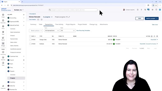 Estimate to Invoice Method - Time
