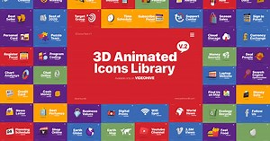 3D Animated Icons Library