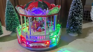 Musical Carousel Lights up Plays 8 Christams Carols Perfect Size for Christmas Villages - Etsy