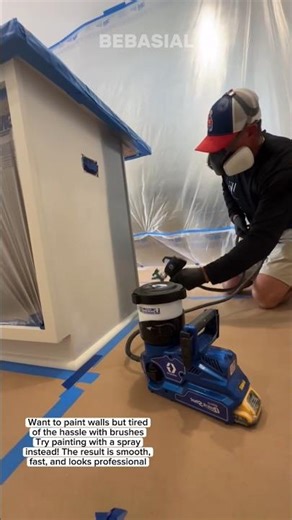 HOW TO PAINT WALLS WITH SPRAY - SUPER EASY & PROFESSIONAL RESULTS!