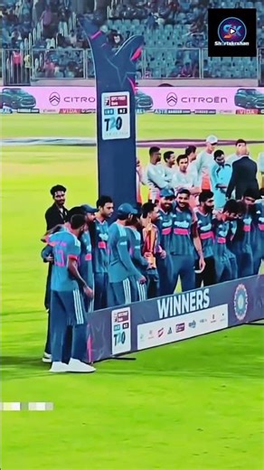 Team India win the Series Trophy vs Newzealand #shorts #trending #cricketlover #viralvideo