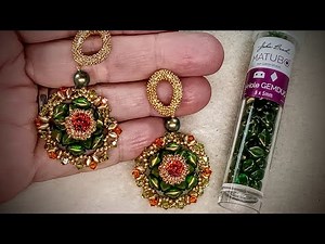 Simple Bezel Chaton Earring Tutorial with Gem Duos from John Bead