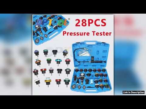 Radiator Pressure Tester Pneumatic Vacuum Cooling System Purge Refill Kit 28PCS Universal