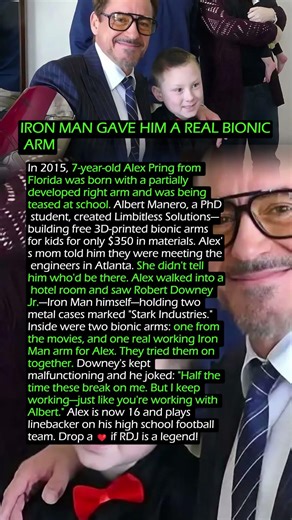 IRON MAN GAVE HIM A REAL BIONIC ARM ❤️🦾