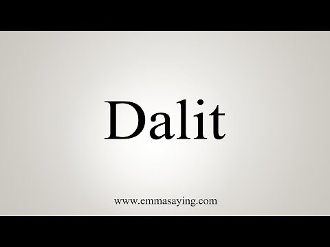 How To Say Dalit
