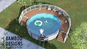 Arcadia Circle Pool Deck Plan – 5ft Wrap Around Deck With Dual 6-step Entry | DIY PDF Plans - Etsy
