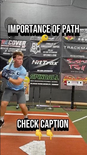 The secret to a perfect swing path 🤫⚾️ #baseball #training #hitting #shorts