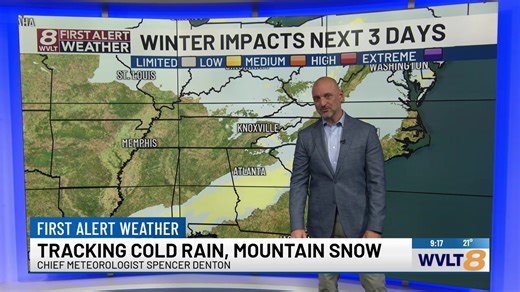 LIVE: Chief Meteorologist Spencer Denton is tracking the next round of cold rain and mountain snow. | WVLT