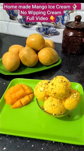 ക്രീം ഒന്നും ചേർക്കാതെ ഐസ് ക്രീം / Full Video 👆/Mango Icecream 🍨 / #shorts #mangoicecream