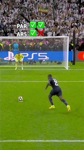 Paris v Arsenal Champions League final penalty shootout!