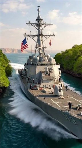 মার্কিন যুদ্ধ জাহাজ ইরানের মিসাইল হামলার ভয়ে পালাচ্ছে