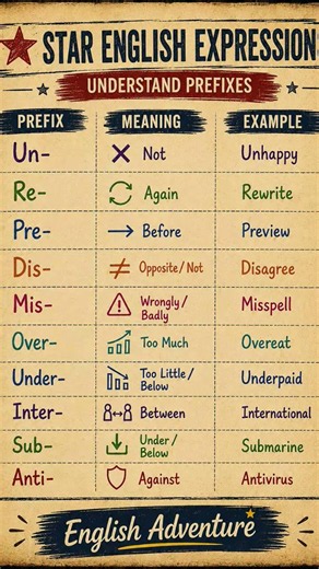 10 Powerful English Prefixes You Should Know! 🧠📚 | Improve Your Vocabulary