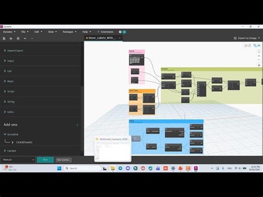 ‏How to Move Labels Automatically in Civil 3D Using Dynamo‏ | ‏Alaa Kamal‏