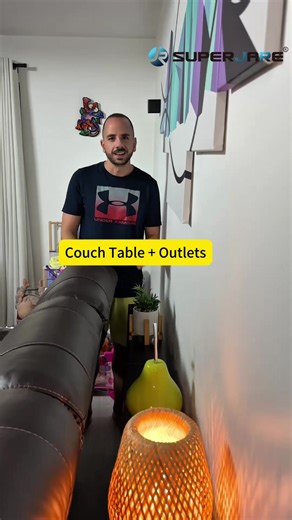 DIY Behind Couch Table with Outlets Instructions