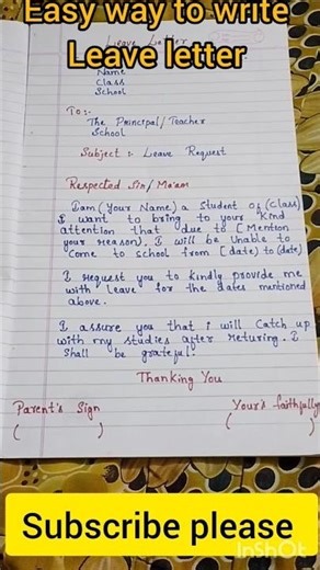#leaveletter #leaveofabsence #leavespattern #easytowrite #easytounderstand