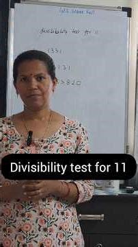 Divisibility Test of 11 Simple and useful