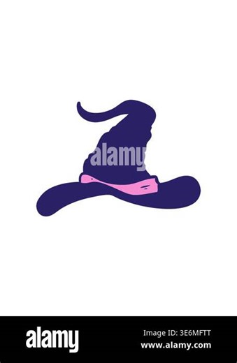 popping motion animation of a cartoon wizards hat Stock Video Footage - Alamy