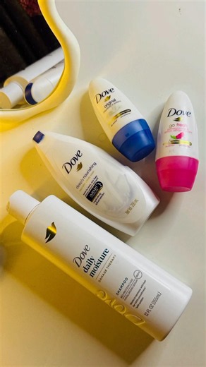 Dove must have products🫧 #shorts #selfcare #dove #bodywash #shampoo #deodorant #rollon #bodycare #yt