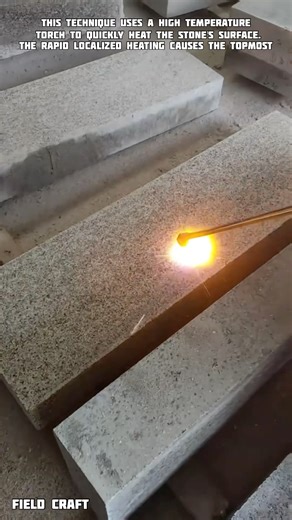 🔥 Granite Flamed Finishing