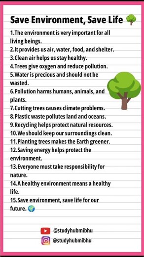 Save Enviornment, Save Life 🌳
