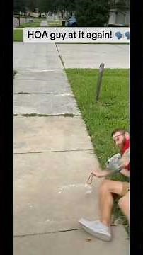 Mr HOA guy gets knocked down but never stops!! #hoa #neighborhood #comedy