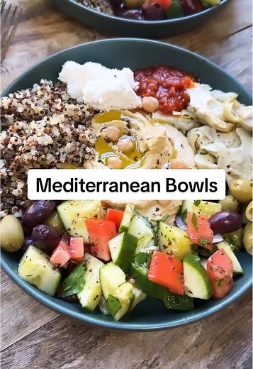 Mediterranean Quinoa Bowls with Hummus Recipe