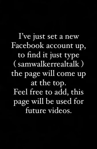 My New Facebook Account