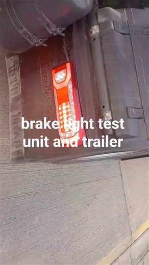 brake light test unit and trailer