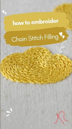 How to Fill with Chain Stitch #embroiderytutorial