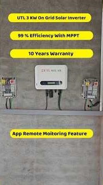 3 KW On Grid Solar System Installation #UTL #ONGRID