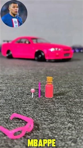 Rc Pink car challenge! Who will be win - Ronaldo, Messi, Haaland, Mbappe 🏆⚽